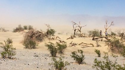 Death Valley, Mesquite Flat Sand Dunes, Amerika dust storm