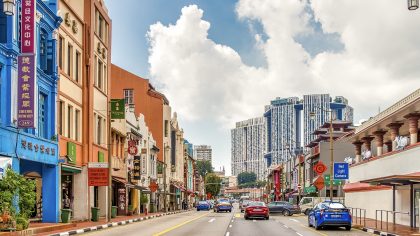 singapore skyline streets