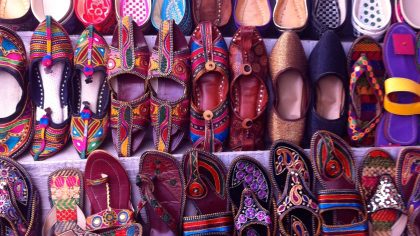 Jaipur, India, schoenenwinkel