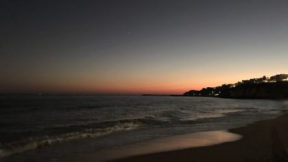 Albufeira Portugal beach at night