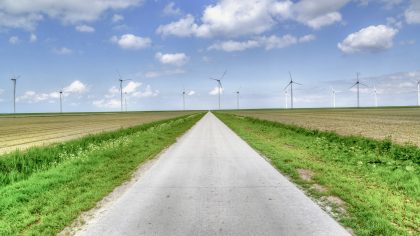 Groningen windmolens polder platteland